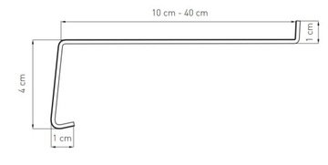 Подоконник стальной Антрацит RAL 7024 40 см 400 мм
