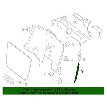 фото thumb №5, Защита молдинг правая mercedes slk slc w172 r172 11-