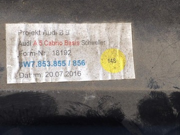 фото thumb №6, Ap планка пороговая 8w7853856 ly9t audi a5 cabrio