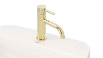 Смеситель для умывальника Lungo Light Gold Low REA