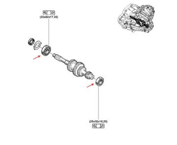 фото thumb №7, Підшипник коробки передач pk6 pf6 opel movano b renault master 2.3