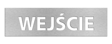 Piktogram, Tabliczka, znak, WEJŚCIE FV