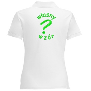 Koszulka polo damska z własnym haftem, logo firmy