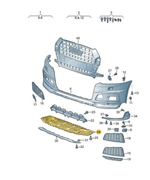 фото thumb №1, Защита бампера перед замок dół audi q3 sline оригинал od aso