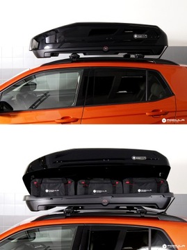 MODULA EVO 400L КОРОБКА НА ВЕРХНУЮ ДВУХСТОРОННУЮ ГЛЯНЦЕВУЮ ЧЕРНУЮ БАГАЖНИКУ SOSNowiec