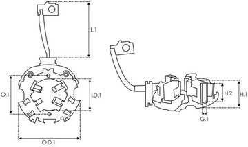 Держатель ЩЕТКИ BOSCH VW AUDI STARTER