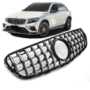 фото thumb №1, Решётка радиатора решётка радиатора mercedes glc x253 w253 c253 2015-2019 panamericana amg хром