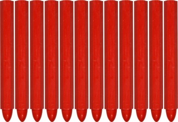 Мел технический для разметки, 12 шт, красный