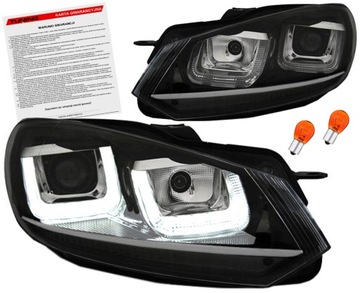 фото thumb №1, Golf vi mk6 08-13 лампы фары чёрный led drl