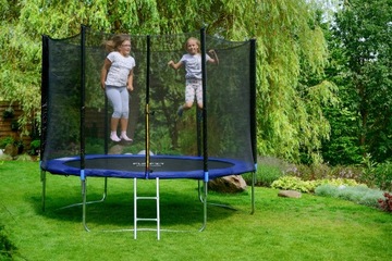 TRAMPOLINA OGRODOWA 312CM Z SIATKĄ DRABINKA FUNFIT