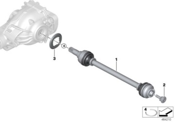 фото thumb №1, Bmw g20 g21 g22 привідний вал задня права 8482604