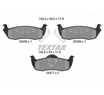 фото thumb №14, Гальмівні колодки ham. jeep t. grand cherokee 05-/commander textar 2425801