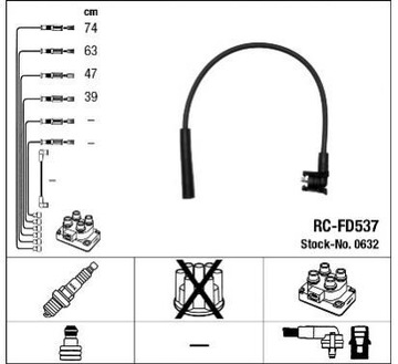 фото thumb №2, Провода зажигания ngk rc-fd537 ford escort fiesta