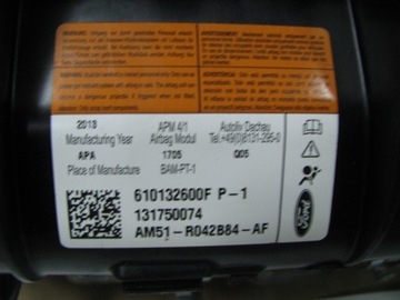 фото thumb №5, Подушка безпеки подушка пасажира ford kuga mk2 c-max eu