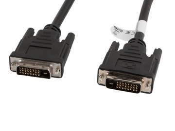 Кабель DVI-D DualLink 24+1 M/F черный 2м Assmann