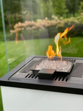 Газовый обогреватель Patio Mini стеклянная панель белый ручное управление 8,2 кВт