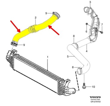 фото thumb №6, Volvo s80 v70 2,0d шланг труба шланг turbo 30792127