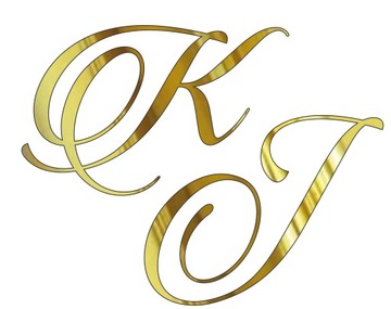 Наклейка с золотыми инициалами, 2 буквы, каллиграфия, 20 см.