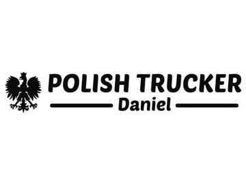 Наклейка Polish Trucker Driver NAME на грузовик