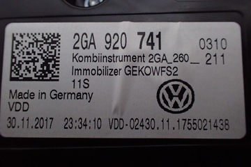 фото thumb №7, Vw t-roc счетчик приборы 2.0tdi 2ga920741