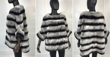 Пончо REX Oversize из меха кролика