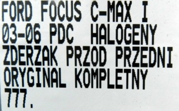 фото thumb №14, 777.zderzak перед передній pdc ford c-max i 03-07
