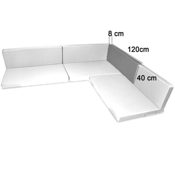 PODUSZKA na meble z palet palety 120x40x8 czerwony