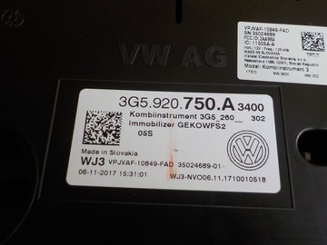 фото thumb №7, Vw arteon 1.5tsi лічильник прилади 3g5920750a