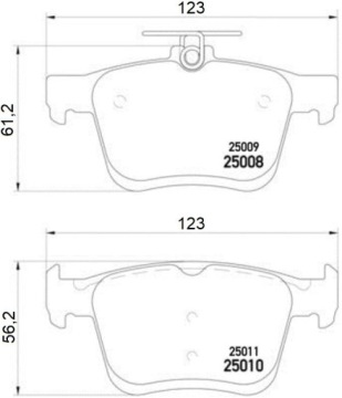 фото thumb №2, Гальмівні колодки brembo p85124 vw t-roc 17r- задня do 272mm