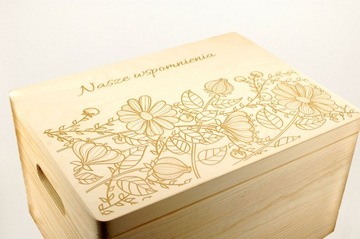 Коробка-конверт - большая, деревянная, с гравировкой.