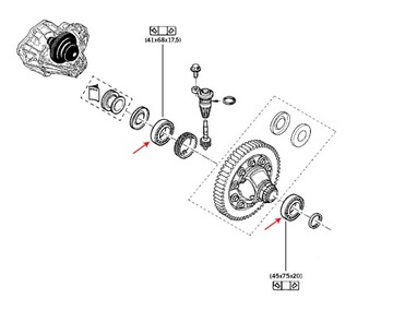 ПОДШИПНИКИ КОРОБКИ КПП PK6 PF6 OPEL MOVANO B 2.3