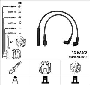 фото thumb №2, Провода зажигания ngk rc-ka402 kia pride