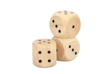 Настольная игра в кости DICE 6x6 см, деревянная.