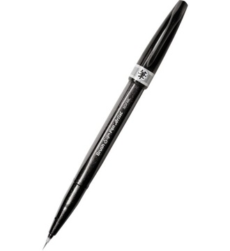 Pędzelowe PISAKI do MALOWANIA Mazak w Pędzelku Brush Sign Pen Artist Szary