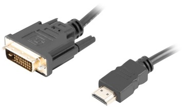 Кабель DVI-D HDMI 1,8 м, золотой DualLink 4K 3D ARC 24+1