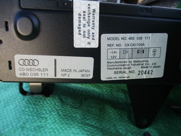 AUDI A3 8L CD-ЧЕЙНДЖЕР 4B0035111