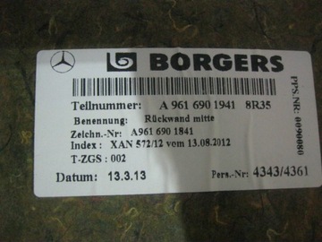 фото thumb №5, Mercedes actros mp4 обивка кабины a9616901941