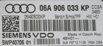 фото thumb №8, Audi a3 комп'ютер двигуна 06a906033kp 5wp40706