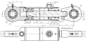 ГИДРАВЛИЧЕСКИЙ ЦИЛИНДР SMT2AG ХОД 200 мм