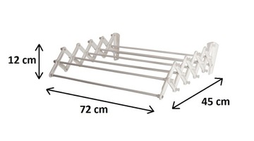 SUSZARKA SKŁADANA SZEROKOŚĆ 70 CM ŁAZIENKA PRANIE