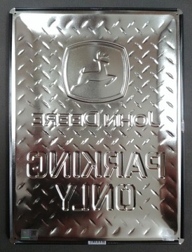 Вывеска металлическая JOHN DEERE PARKING ONLY 30x40