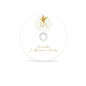 DVD с принтом причастия СУВЕНИР ПЕРВОГО СВЯТОГО ПРИЧАСТИЯ голубь IHS