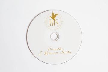 DVD с принтом причастия СУВЕНИР ПЕРВОГО СВЯТОГО ПРИЧАСТИЯ голубь IHS