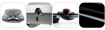 MODULA EVO 400L КОРОБКА НА ВЕРХНУЮ ДВУХСТОРОННУЮ ГЛЯНЦЕВУЮ ЧЕРНУЮ БАГАЖНИКУ SOSNowiec