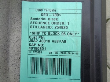 фото thumb №9, Land range rover velar l560 2017- крышка багажника задняя