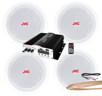 4 ДИНАМИКА JVC ПОТОЛОЧНАЯ АУДИОСИСТЕМА MP3 ПУЛЬТ ДУ USB