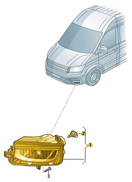фото thumb №2, Лампа галоген протитуманний vw crafter 7c права