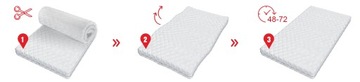 Materac 90x200 kieszeniowy kokos JANTAR 24cm