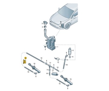 фото thumb №2, Заглушка распылителя vw golf vii r20 p