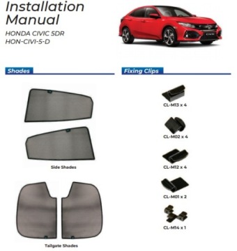 фото thumb №15, Zasłponki сонячні honda civic 5d 15- захист шторка сонцезахисні